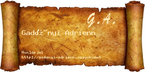 Gadányi Adrienn névjegykártya